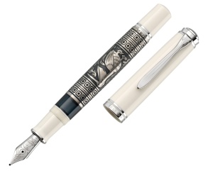 Stilou Editie Speciala Toledo® White M910, penita EF aur 18k, manson argint masiv, gravat manual - Img 6