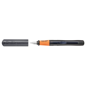 Stilou Pelikano Junior, penita A pentru dreptaci, grip ergonomic, culoare gri inchis - Img 3