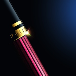 Stilou Souverän® Black Red M400, penita F aur 14k, accesorii placate aur 24k - Img 4