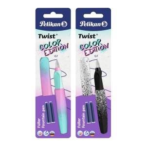 Stilou Twist Color Edition, penita M, diverse culori, blister