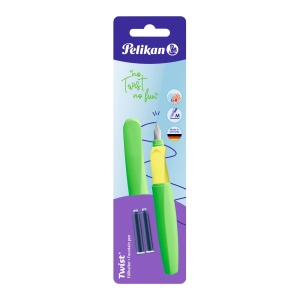 Stilou Twist, penita M, verde neon, blister - Img 2