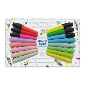 Textmarker evidentiator Signal, set 16 culori (10 pastel + 6 neon) - Img 2