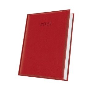 Agenda datata 2027 Corinaldo DeLuxe, format A5, 352 pagini, culoare rosu