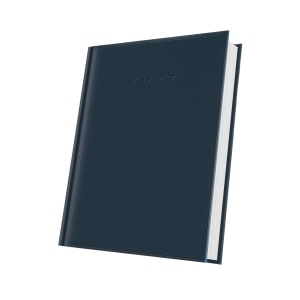 Agenda datata 2027, format A5, 352 pagini, culoare albastru inchis