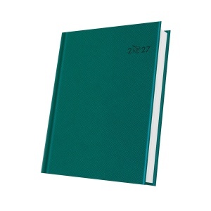Agenda datata 2027 Premium Deluxe Ortisei, format A5, 352 pagini, culoare verde pin