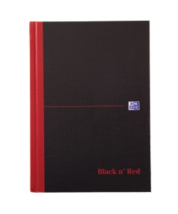 Agenda nedatata Oxford Black n' Red A5 96 file, coperta rigida, dictando