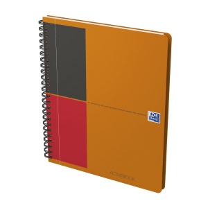 Agenda organizator Oxford International Active Book, A5+ 80 file, hartie Optik 90g/mp, spira dubla, scribzee, dictando, culoare portocaliu - Img 2
