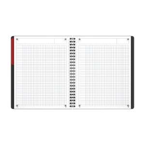 Agenda organizator Oxford International Active Book, A5+ 80 file, hartie Optik 90g/mp, spira dubla, scribzee, patratele, culoare gri - Img 3
