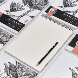 Bloc desen Sketching A4 cu spira dubla, 50 file, hartie 130g/mp, colectia Oxford Artistic - Img 2