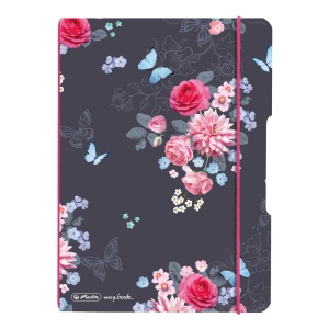 Caiet my.book flex A5, 40 file, patratele, motiv Ladylike Flowers - Img 1