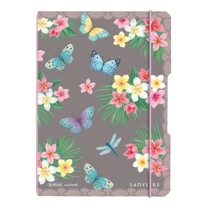 Caiet my.book flex A5, 40 file punctat, motiv LadyLike Butterflies