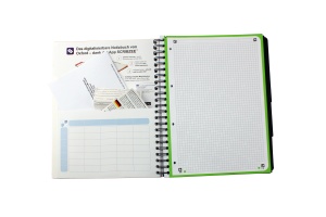 Caiet organizator Oxford Europeanbook 4, A4+ 120 file, Write & Erase, scribzee, patratele, bordo - Img 7