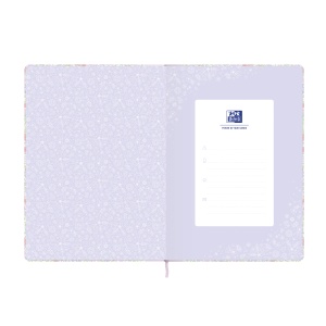 Caiet Oxford Floral A5 80 file, hartie Optik 90g, patratele, diverse culori - Img 7