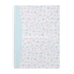 Caiet Oxford Floral B5 60 file, hartie Optik 90g, patratele, diverse culori - Img 2