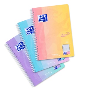 Caiet Oxford Touch Pastel Duo B5 80 file, hartie Optik 90g/mp, scribzee, dictando, mix culori