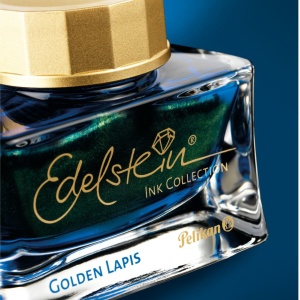 Cerneala Edelstein Golden Lapis in calimara 50 ml, culoare albastru / auriu - Img 3