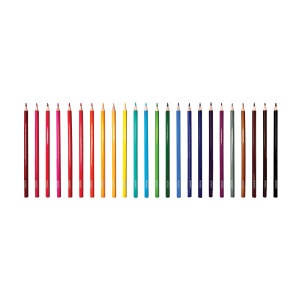 Creioane colorate hexagonale, mina 3 mm, set 24, include auriu si argintiu + ascutitoare - Img 2