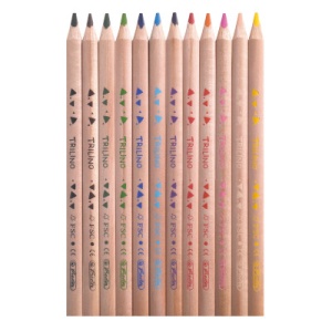 Creioane colorate Trilino Jumbo triunghiulare, mina 6 mm, set 12 - Img 2