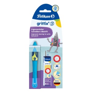 Creion mecanic griffix pentru dreptaci, Neon Fresh Blue - Img 2