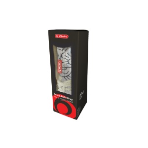 Husa Roll Wrap pentru creioane / pensule, 72 pozitii, bumbac, culoare alb / negru