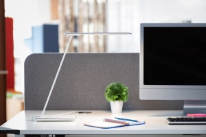 Lampa Unilux LED Jazz pentru birou, comutator tactil, iluminare inteligenta cu senzor, port USB, culoare gri - Img 6