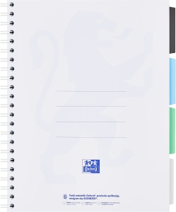 Oxford Project Book, A4 80 file, hartie Optik 90g/mp, spira dubla, scribzee, patratele, gradient classic mix culori - Img 10