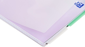 Oxford Project Book, A4 80 file, hartie Optik 90g/mp, spira dubla, scribzee, patratele, gradient pastel mix culori - Img 8