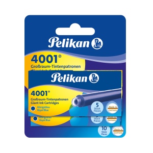 Patroane cerneala 4001, dimensiune mare, culoare albastru inchis, 2x set 5