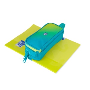 Penar tip etui dreptunghiular Oxford Gradient, galben / turcoaz - Img 4