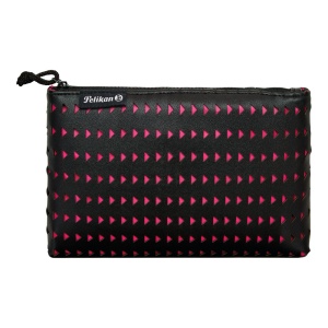 Penar tip etui plat LaserCut, culoare negru / roz