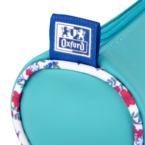 Penar tip etui rotund Oxford Floral Pastel, turcoaz - Img 2