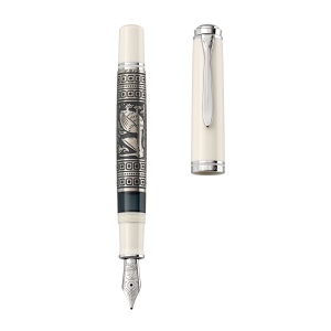 Stilou Editie Speciala Toledo® White M910, penita EF aur 18k, manson argint masiv, gravat manual - Img 7