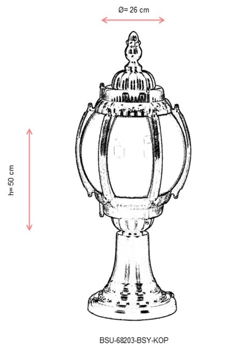 Aplica de perete exterior KOP Alb 50x26 cm