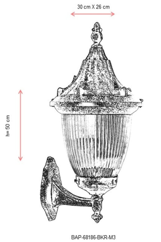 Aplica tip felinar BAP-68186-BKR-M3 Maro