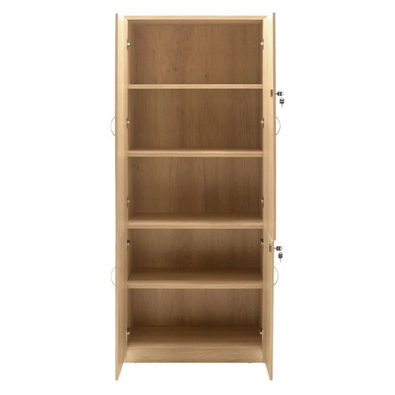 Biblioteca cu 4 usi Pako World, Model Amazon, 80x40x200 cm, Stejar sonoma - 2 | YEO