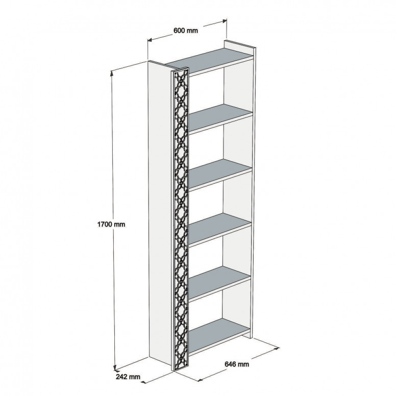 Biblioteca Salvador, Model City, Nuc/Albastru cenusiu - 3 | YEO