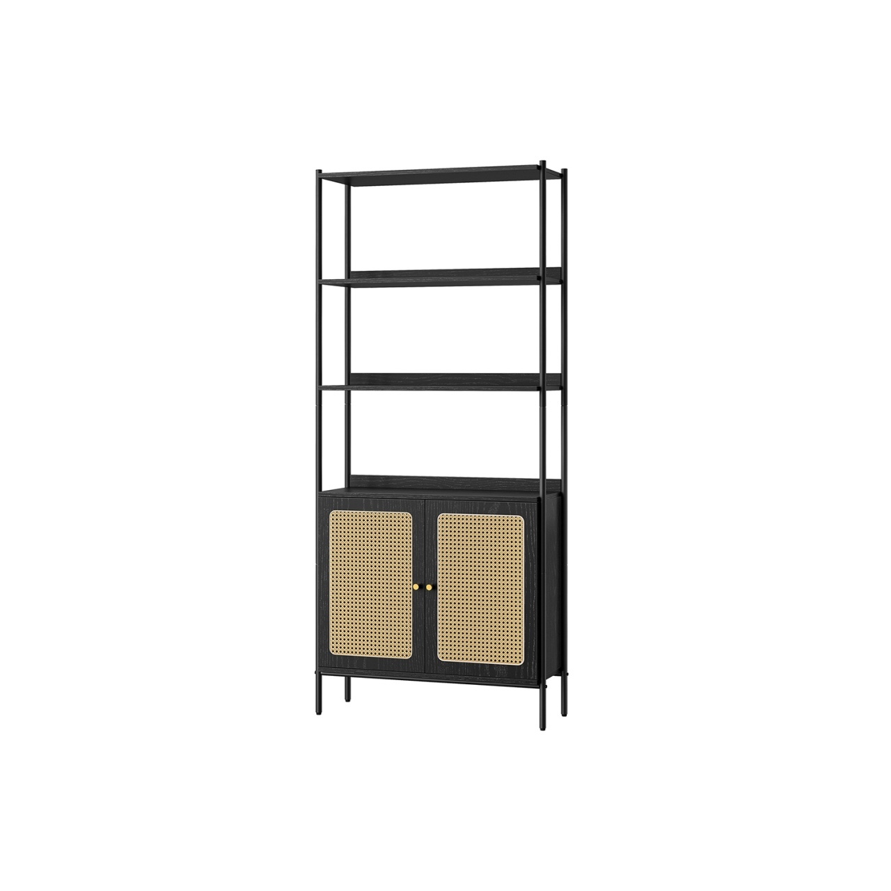 Biblioteca Vasagle Negru 76.4x30x174.7 cm - 1 | YEO