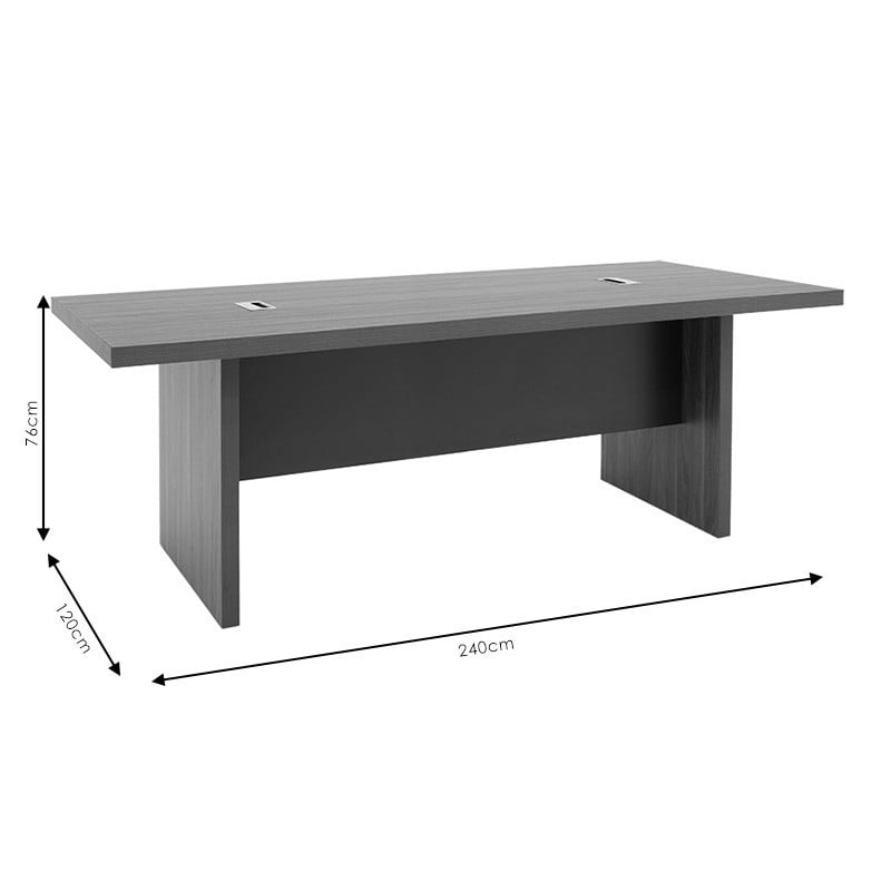 Birou de Conferinte Pako World, model Oscar, 240x76x120 cm, Nuc/Antracit