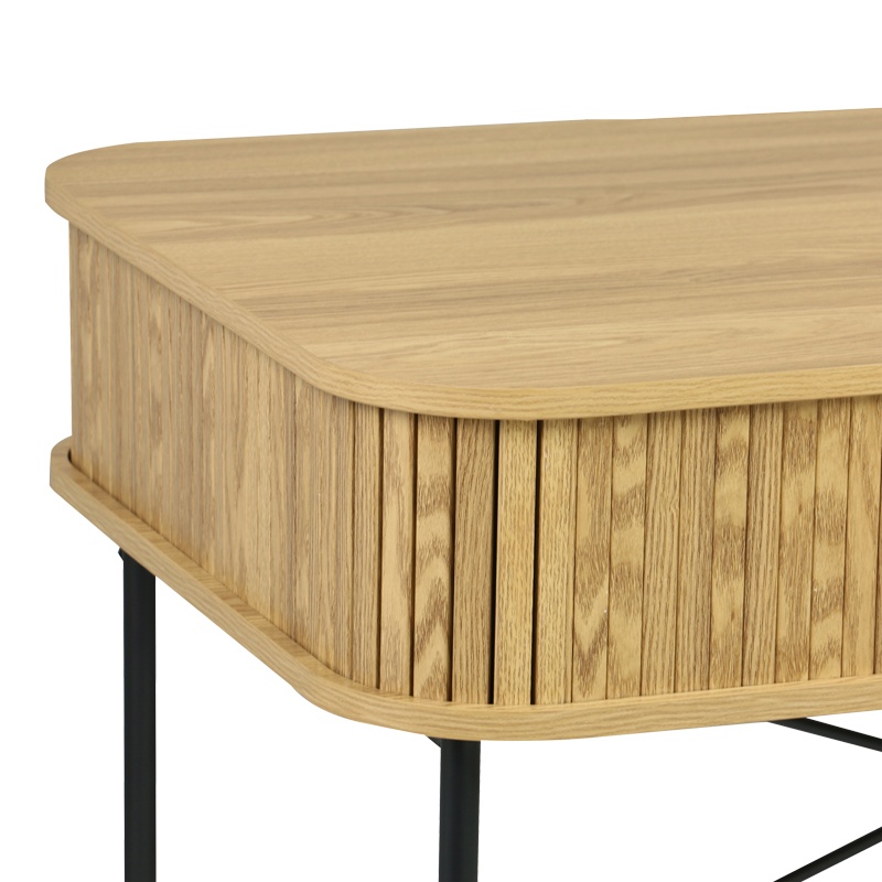 Birou Model Scandi, Natur/Negru, 120x60x76.5 cm - 4 | YEO