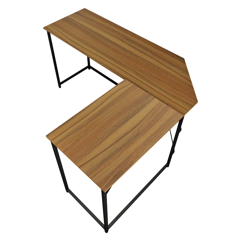 Birou pe colt Model Impetus, Nuc/Negru, 150x50x75 cm - 3 | YEO