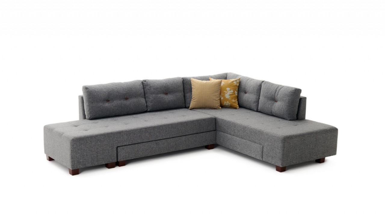 Colțar cu șezlong Manama, Gri