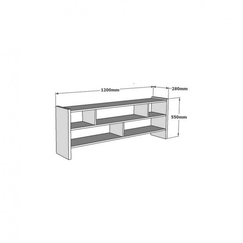 Comoda TV Salvador, Model Pera, 120x55x28 cm, Alb - 3 | YEO