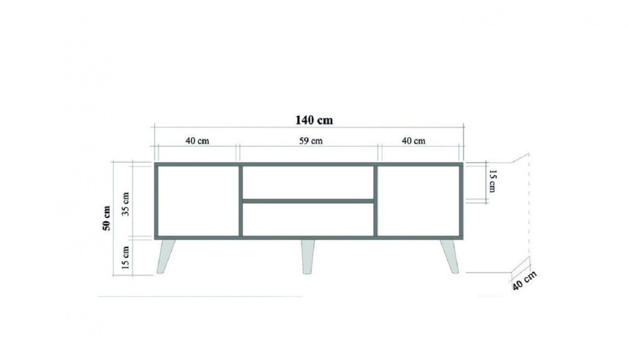 Comoda TV Salvador, Model TRUVA-720, 140x50x40 cm, Multicolor