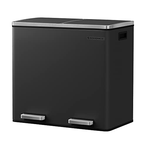 Cos de gunoi, Songmics, Negru, 58.5x32x55 cm - 1 | YEO