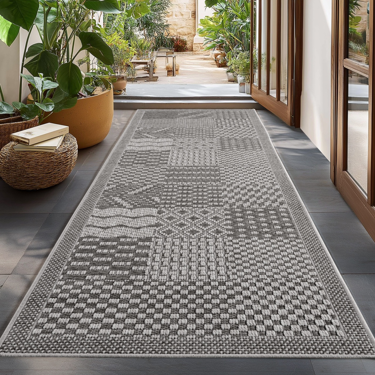 Covor traversa Ibiza V2 Gri, 80 x 250 cm