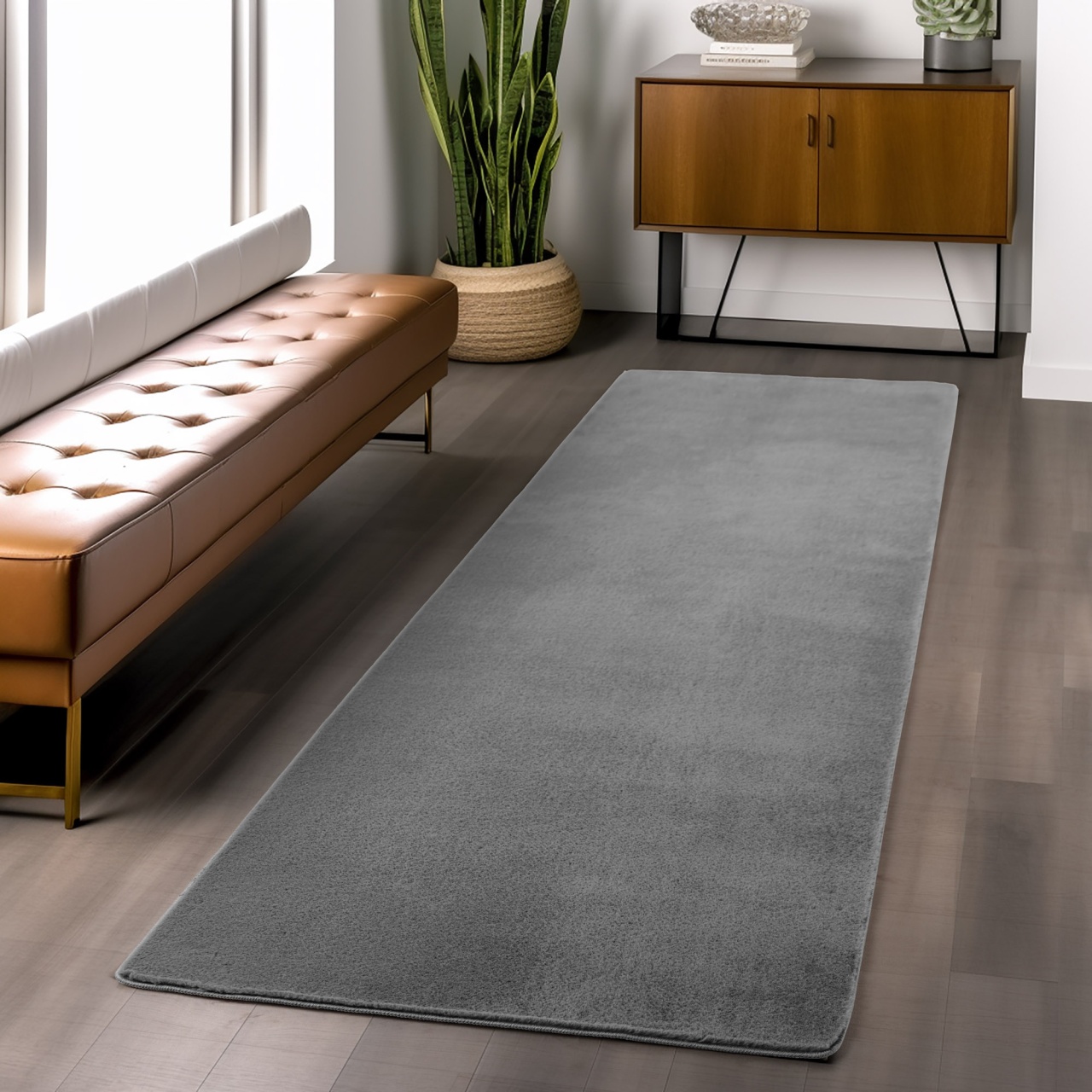 Covor traversa Joy Gri, 80 x 150 cm