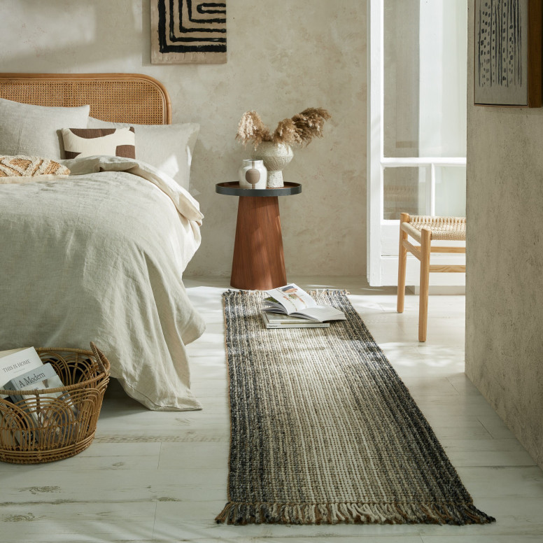 Covor traversă Jute Ombre Gri 60X230 cm, Flair Rugs