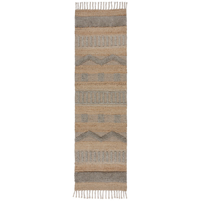 Covor traversă Medina Jute Natural/Gri 60X230 cm, Flair Rugs - 1 | YEO