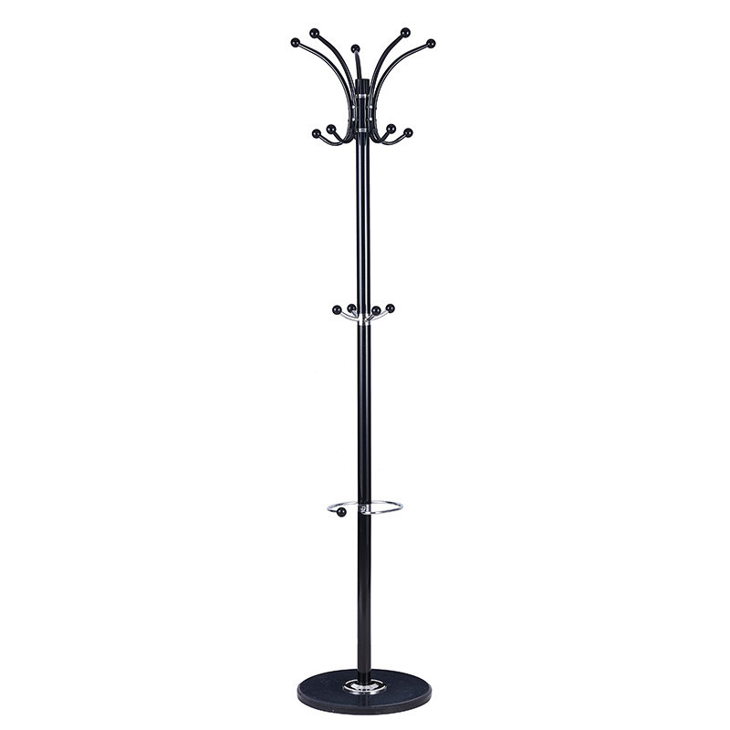 Cuier tip pom Model Nicolo, Negru, 37x37x175 cm