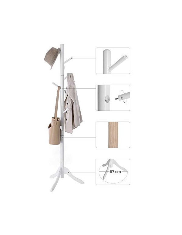 Cuier tip pom Model Winters, Alb, 47x47x175 cm - 1 | YEO
